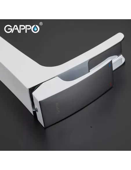 Смеситель для умывальника Gappo G1007-31 белый, однорычажный