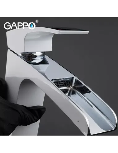 Смеситель для умывальника Gappo G1007-31 белый, однорычажный