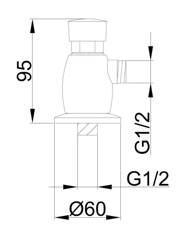 Кран дозатор для писсуара Frap F7201