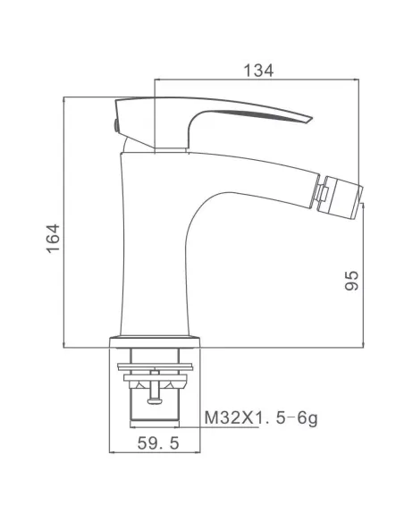 Смеситель для биде Gappo G5007-8, однорычажный