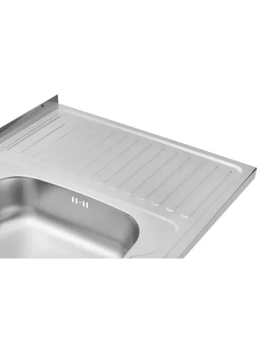 Мойка для кухни прямоугольная Kroner KRP Dekor - 6080L из нержавеющей стали