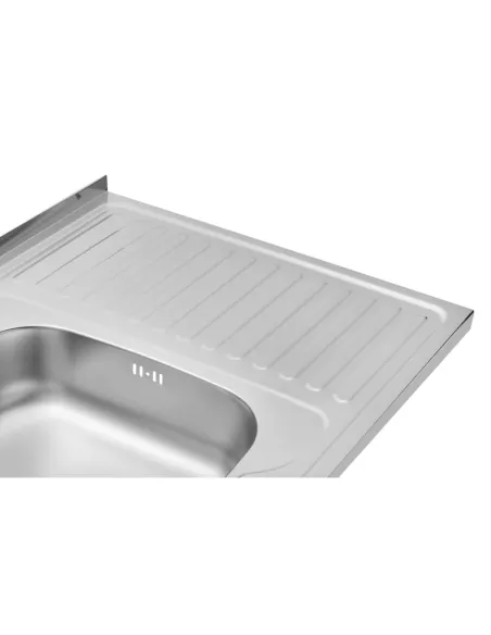 Мийка для кухні прямокутна Kroner KRP Dekor-6080L з нержавіючої сталі