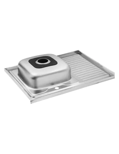 Мойка для кухни прямоугольная Kroner KRP Dekor - 6080L из нержавеющей стали