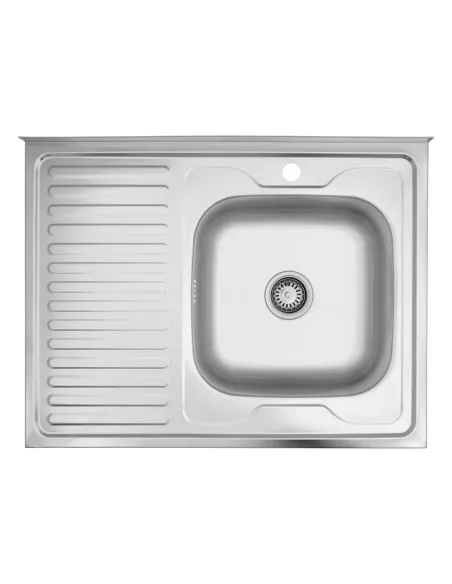 Мийка для кухні прямокутна Kroner KRP Dekor-6080R з нержавіючої сталі