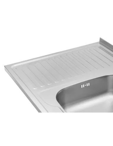 Мийка для кухні прямокутна Kroner KRP Dekor-6080R з нержавіючої сталі