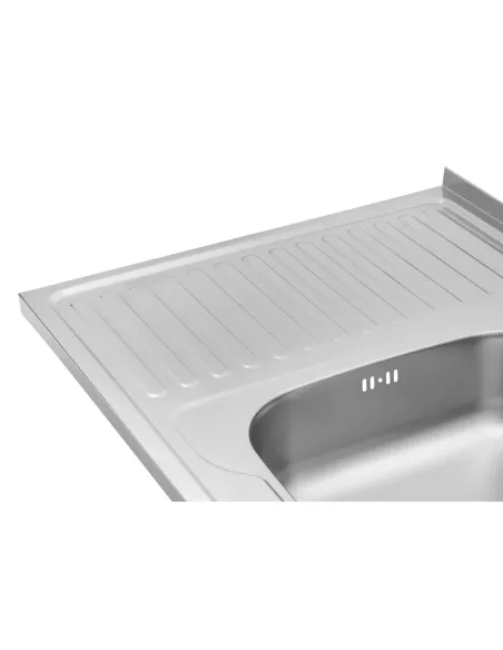 Мийка для кухні прямокутна Kroner KRP Dekor-6080R з нержавіючої сталі