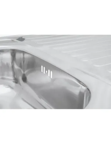 Мийка для кухні прямокутна Kroner KRP Polierte - 6080L з нержавіючої сталі