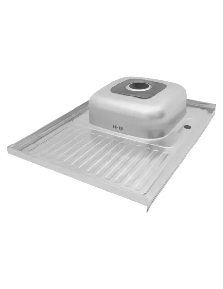 Мийка для кухні прямокутна Kroner KRP Polierte-6080R з нержавіючої сталі