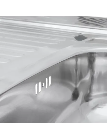 Мийка для кухні прямокутна Kroner KRP Polierte-6080R з нержавіючої сталі