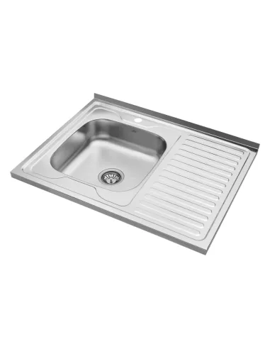 Мойка для кухни прямоугольная Kroner KRP Satin - 6080L из нержавеющей стали