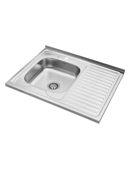 Мойка для кухни прямоугольная Kroner KRP Satin - 6080L из нержавеющей стали