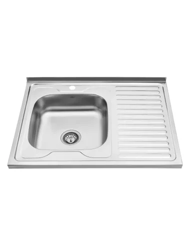 Мийка для кухні прямокутна Kroner KRP Satin-6080L з нержавіючої сталі
