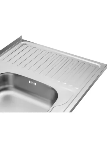 Мийка для кухні прямокутна Kroner KRP Satin-6080L з нержавіючої сталі