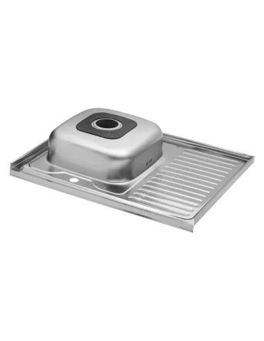 Мойка для кухни прямоугольная Kroner KRP Satin - 6080L из нержавеющей стали