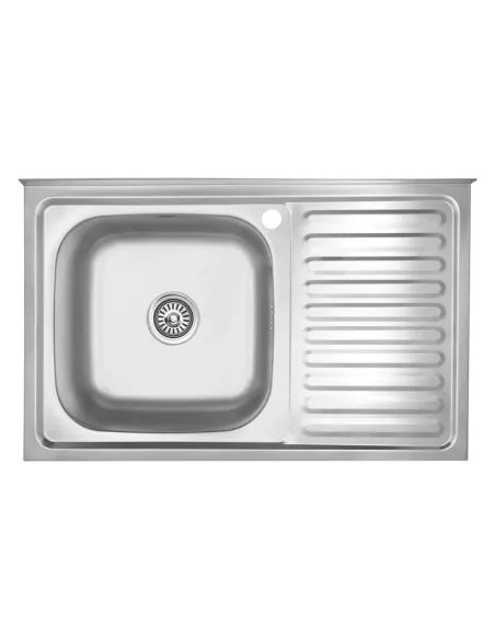 Мийка для кухні прямокутна Kroner KRP Satin-5080L з нержавіючої сталі