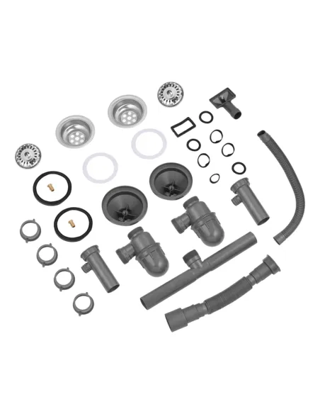 Мийка для кухні прямокутна Kroner KRP Satin-5080Z з нержавіючої сталі, з двома чашами