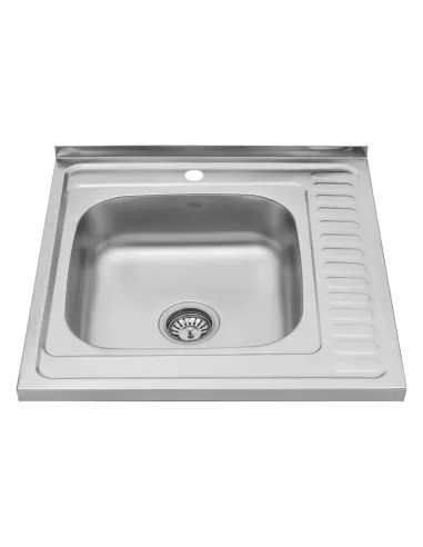 Мойка для кухни квадратная Kroner KRP Dekor - 6060L из нержавеющей стали