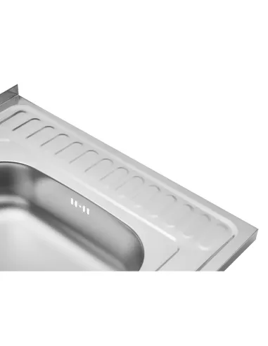 Мийка для кухні квадратна Kroner KRP Dekor-6060L з нержавіючої сталі