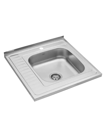 Мийка для кухні квадратна Kroner KRP Dekor-6060R з нержавіючої сталі