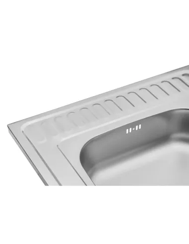 Мийка для кухні квадратна Kroner KRP Dekor-6060R з нержавіючої сталі