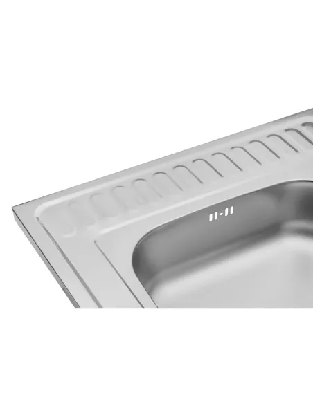 Мийка для кухні квадратна Kroner KRP Dekor-6060R з нержавіючої сталі