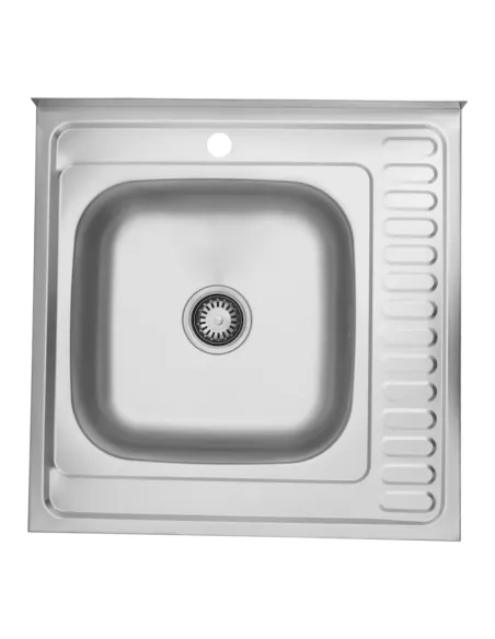 Мийка для кухні квадратна Kroner KRP Satin-6060L з нержавіючої сталі