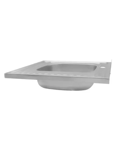 Мойка для кухни квадратная Kroner KRP Satin - 6060L из нержавеющей стали