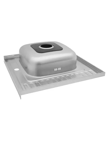 Мийка для кухні квадратна Kroner KRP Satin-6060L з нержавіючої сталі