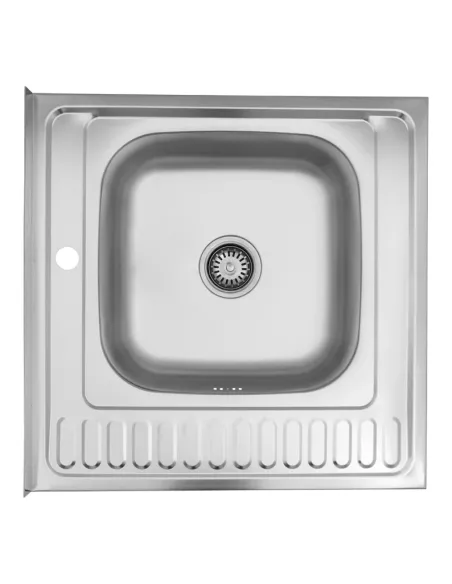 Мойка для кухни квадратная Kroner KRP Satin - 6060R из нержавеющей стали