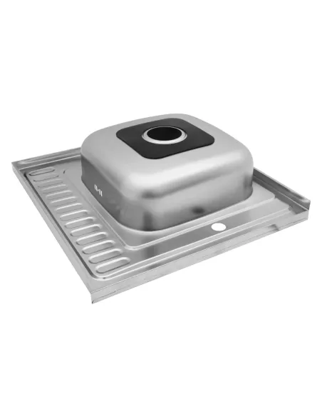 Мийка для кухні квадратна Kroner KRP Satin-6060R з нержавіючої сталі