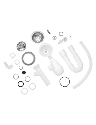 Сифон для кухонной мойки Kroner KRP - KS02R-1 с отводом для стиральной машины, 3 1/2 дюйма