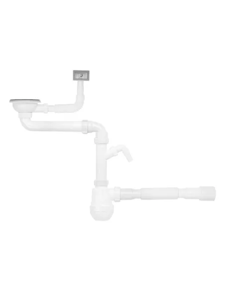 Сифон для кухонной мойки Kroner KRP - KS02S-1 с отводом для стиральной машины, 3 1/2 дюйма