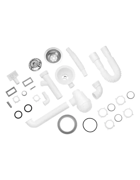 Сифон для кухонной мойки Kroner KRP - KS02S-1 с отводом для стиральной машины, 3 1/2 дюйма