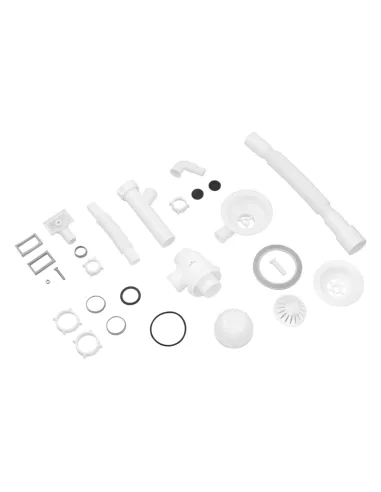 Сифон для кухонной мойки Kroner KRP - KS02-1WHI с отводом для стиральной машины, 3 1/2 дюйма