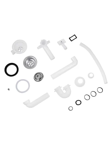 Сифон для кухонной мойки Kroner KRP - Siphon - 010 с переливом, 3 1/2 дюйма