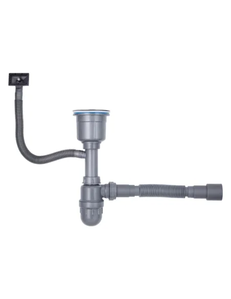 Сифон для кухонної мийки Kroner KRP - Siphon - 021 з переливом, 3 1/2 дюйма