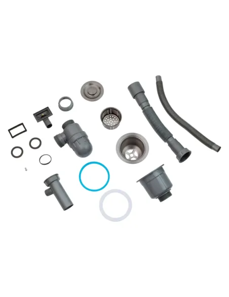 Сифон для кухонной мойки Kroner KRP - Siphon - 021 с переливом, 3 1/2 дюйма