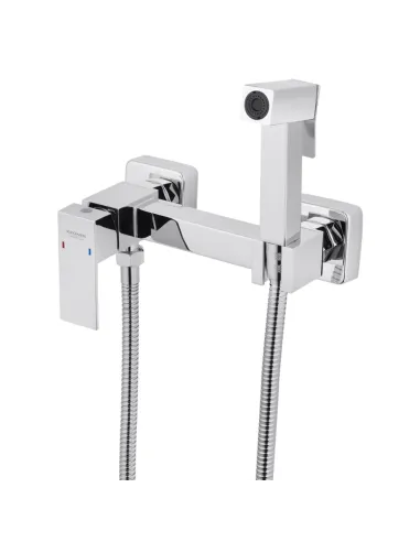 Змішувач для біде Kroner KRP Edelstahl Kubus - CHR052 з гігієнічним душем