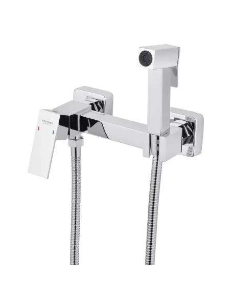 Змішувач для біде Kroner KRP Edelstahl Kubus - CHR052 з гігієнічним душем