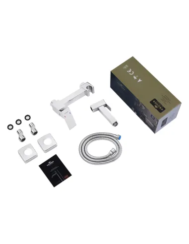 Змішувач для біде Kroner KRP Edelstahl Kubus - CHR052 з гігієнічним душем