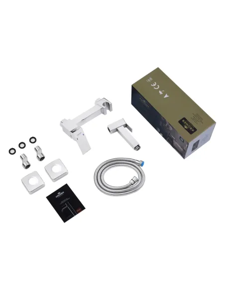 Змішувач для біде Kroner KRP Edelstahl Kubus - CHR052 з гігієнічним душем