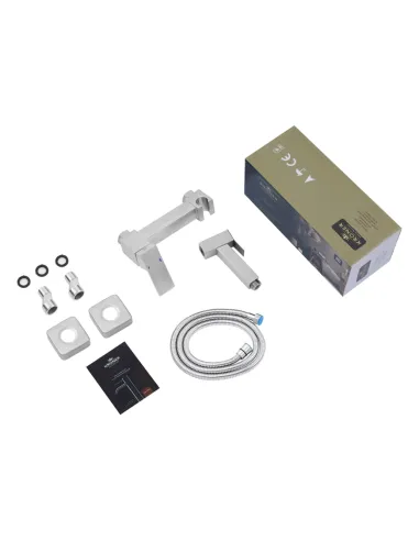 Змішувач для біде Kroner KRP Edelstahl Kubus - ESG052 з гігієнічним душем