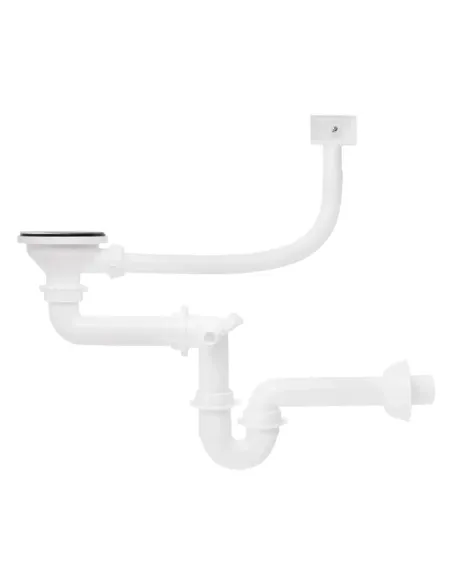 Сифон для кухонної мийки Kroner KRP - Siphon - 010 з переливом, 3 1/2 дюйма