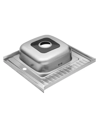 Мойка для кухни квадратная Kroner KRP Dekor - 6060L из нержавеющей стали
