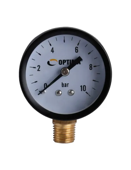Манометр Optima 10 атмосфер 50 мм із нижнім підключенням купити у Дніпрі та Києві - ціна від КТУ