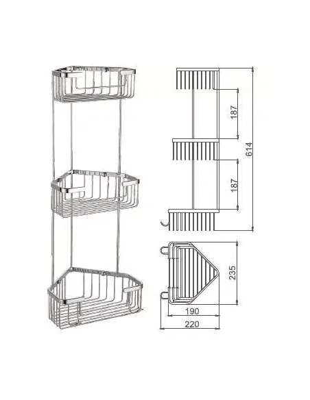 Полка для ванной Frap F351-2, нержавеющая сталь