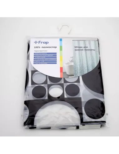 Шторка для ванной Frap F8803, 1800 х 1800 мм