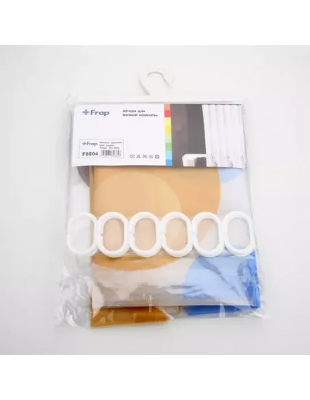Шторка для ванної Frap F8804, жовта, 1800 х 1800 мм