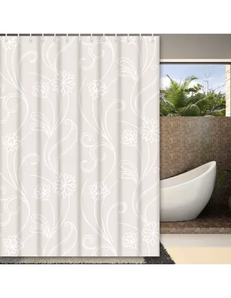 Шторка для ванной Frap F8805, белая, 1800 х 1800 мм