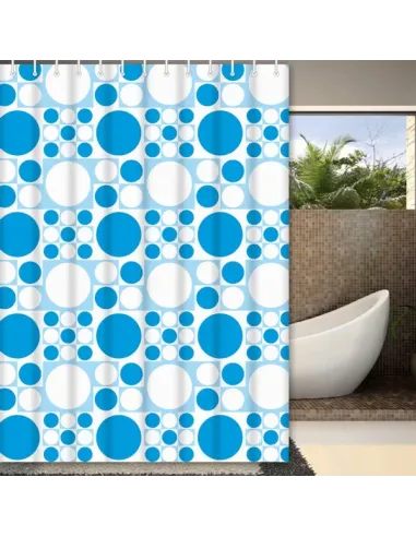 Шторка для ванної Frap F8806, блакитна, 1800 х 1800 мм